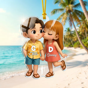 Personalized "My Favorite Place" Couple Hanging Ornament โ Beach Illustration Design