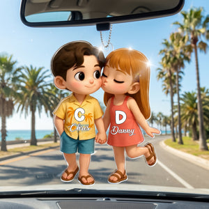 Personalized "My Favorite Place" Couple Hanging Ornament โ Beach Illustration Design