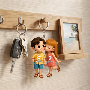 Personalized "My Favorite Place" Couple Hanging Ornament โ Beach Illustration Design