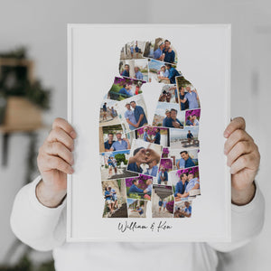 Personalized Couple Photo Collage Poster Gift