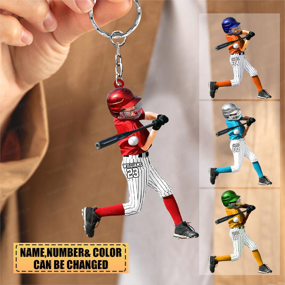 Personalized gift for baseball lover Acrylic Keychain