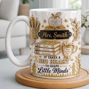 Teacher Gift – Personalized "Teach, Inspire, Encourage" Coffee Mug