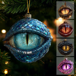 Mythical Beast Personalized Fantasy Eye Christmas Ornament β Book Lover Keepsake