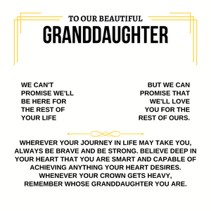 To My Beautiful Granddaughter - Intertwined Hearts Keepsake Necklace