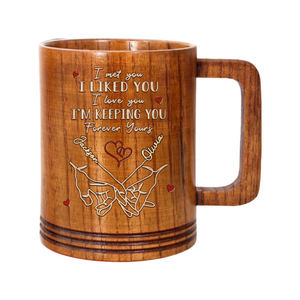 Love Found Its Way Couple Personalized Custom Wooden Mug