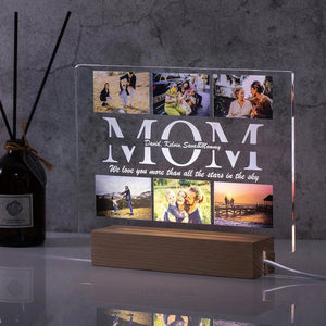 Personalized Photo LED Acrylic Plaque Night Light Gift for Mom