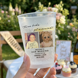 These Kids Got Married! - Wedding Reception Favors, Modern Wedding Decor - Personalized Cups