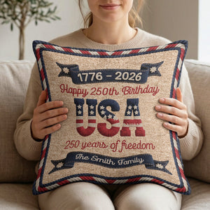 America 250th Birthday - Personalized Pillow Cover