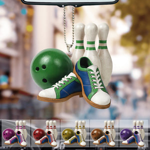 Custom Name Bowling Ornament, Personalized Christmas Gift For Bowling Lover