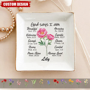 A Friend Is Like A Flower - Bestie Personalized Jewelry Dish