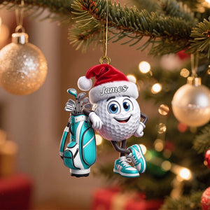Golf Player Personalized Christmas Hanging Ornament – Holiday Gift For Golf Lovers