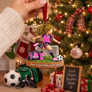 Personalized Soccer Boy Soccer Girl Christmas Ornament