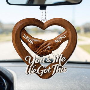 Engagement Gift Hand In Hand Couple β Personalized Acrylic Hanging Ornament
