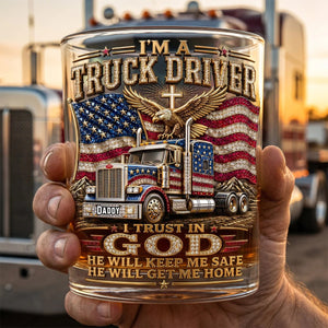 Dad Whiskey Glass β Personalized Gifts For Christian Truck Driver