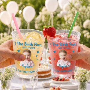 The Birth Post Birthday - Personalized Frosted Cups