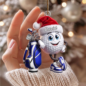Golf Player Personalized Christmas Hanging Ornament – Holiday Gift For Golf Lovers