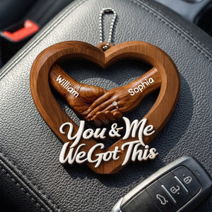 Engagement Gift Hand In Hand Couple β Personalized Acrylic Hanging Ornament