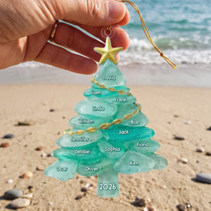 Sea Glass Tree β Personalized Acrylic Ornament