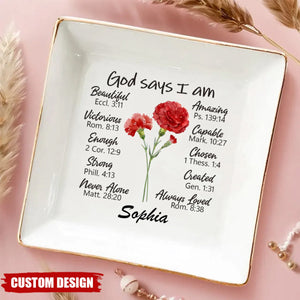 A Friend Is Like A Flower - Bestie Personalized Jewelry Dish