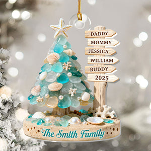 Seaside Christmas Harmony - Personalized 1-Layer Acrylic Ornament