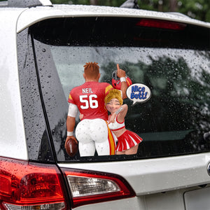 "Best Endzone Fun" – Personalized Car Decal | Gift For Sports-Loving Couples