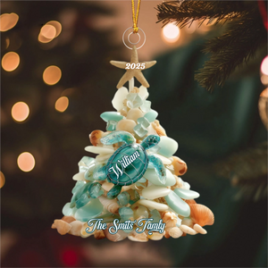 Merry Christmas - Personalized Family Custom Shaped Acrylic Ornament