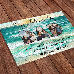 Father - To Me You Are The World - Personalized Puzzles