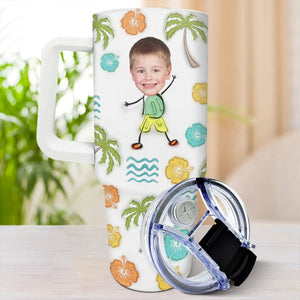 Grandma Beach Buddies - 3D Inflated Effect Printed - Personalized Custom Photo 40oz Stainless Steel Tumbler