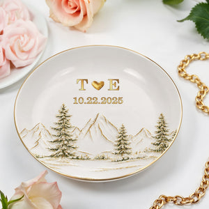 Our Love Adventure, Ceramic Jewelry Dish, Gift For Couples