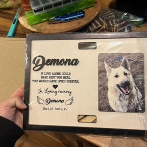 Personalized Dog Memorial Wood Frame With Collar Holder, Memorial Pet Collar Sign with Photo, Dog Memorial Gifts, Dog Sympathy Gift