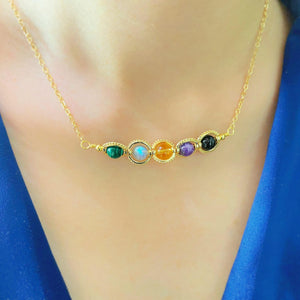 Zodiac Necklace Natural Astrology Jewelry Gift