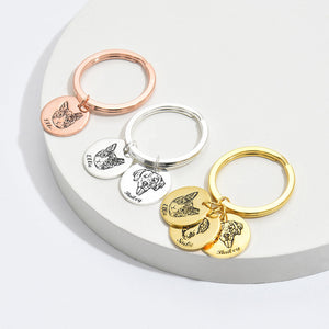 Personalized Keychain With Photo Engraving Photo Pendant