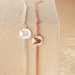 Personalized Pet Portrait Bracelet Gift for Pet Lover