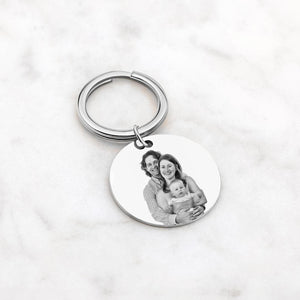 Personalized Keychain With Photo Engraving Photo Pendant
