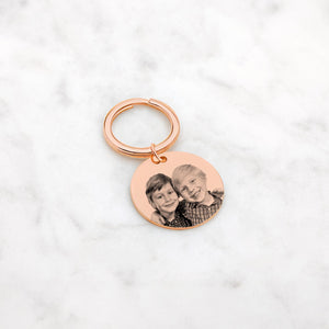 Personalized Keychain With Photo Engraving Photo Pendant