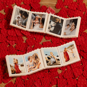 Personalized Foldable Dad & Me Brick Photo Frame Gift, Mini Photo Album