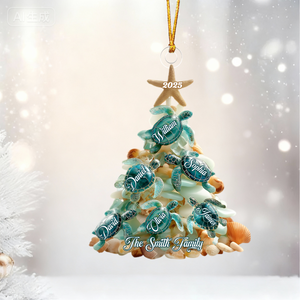 Merry Christmas - Personalized Family Custom Shaped Acrylic Ornament