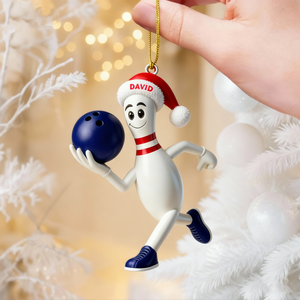 Personalized Running Bowling Ornament Bowling Lover Christmas Gift