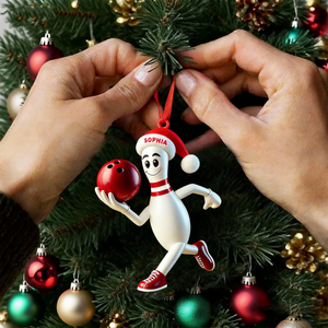 Personalized Running Bowling Ornament Bowling Lover Christmas Gift
