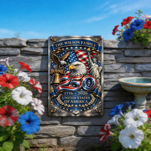 America 250th- Personalized Metal Sign, Custom Home Decor Metal Sign