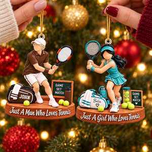 Just A Girl Who Loves Tennis – Personalized Acrylic Christmas Ornament | Custom Name Keepsake Gift For Tennis Players & Fans