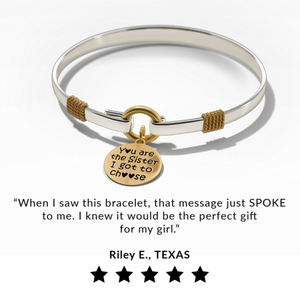 Sister I Got To Choose - Two-Tone Custom Charm Bracelet
