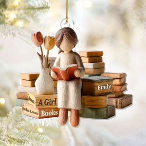 Just A Boy Girl Who Loves Books - Personalized 1-Layer Acrylic Ornament