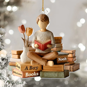 Just A Boy Girl Who Loves Books - Personalized 1-Layer Acrylic Ornament