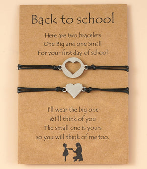Back to School Heart Card Bracelet