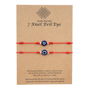 7 Knot Evil Eyе Lucky Card Bracelets