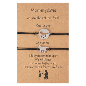 Mommy&Me Horse Card Bracelets