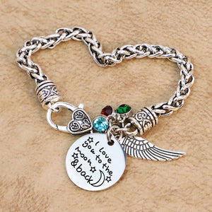 Love you to the Moon & Back Antique Silver Bracelet