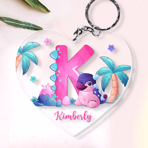 Personalized Gift For Granddaughter/Son Kid With Letter Acylic Keychain