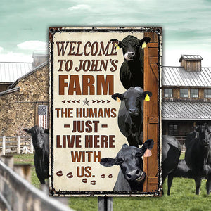 BLACK ANGUS CATTLE LOVERS WELCOME TO OUR FARM METAL SIGN